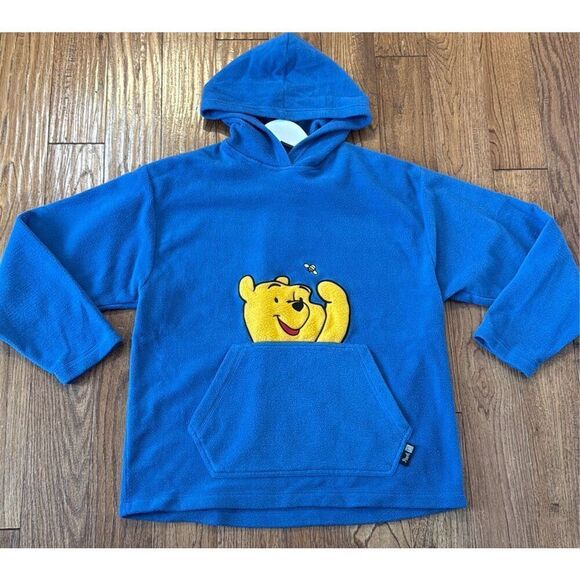 Winnie The Pooh Disney Y2K vintage fleece hooded sweater small - Picture 2 of 9